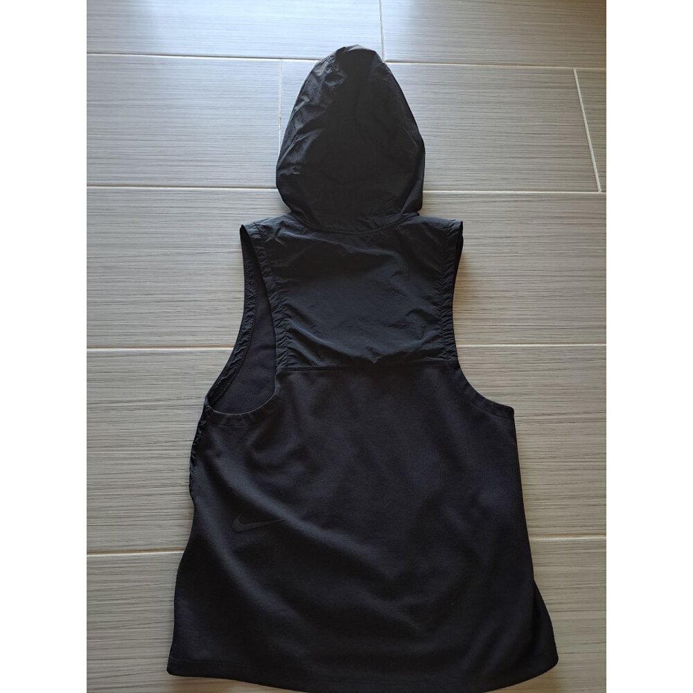 Nike ThermaTech TP Men's Hooded Sleeveless Sweatshirt Dri-FIT Black Zip Sides M - Picture 9 of 10